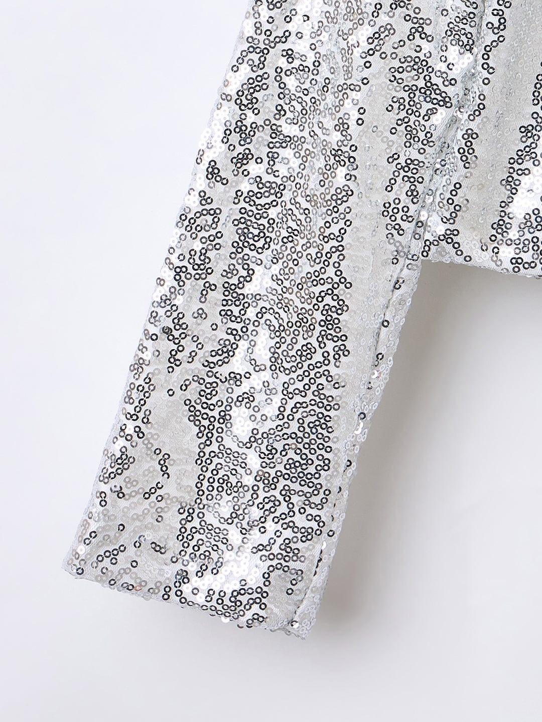 Blue Giraffe Girls Silver Solid U Neck Top