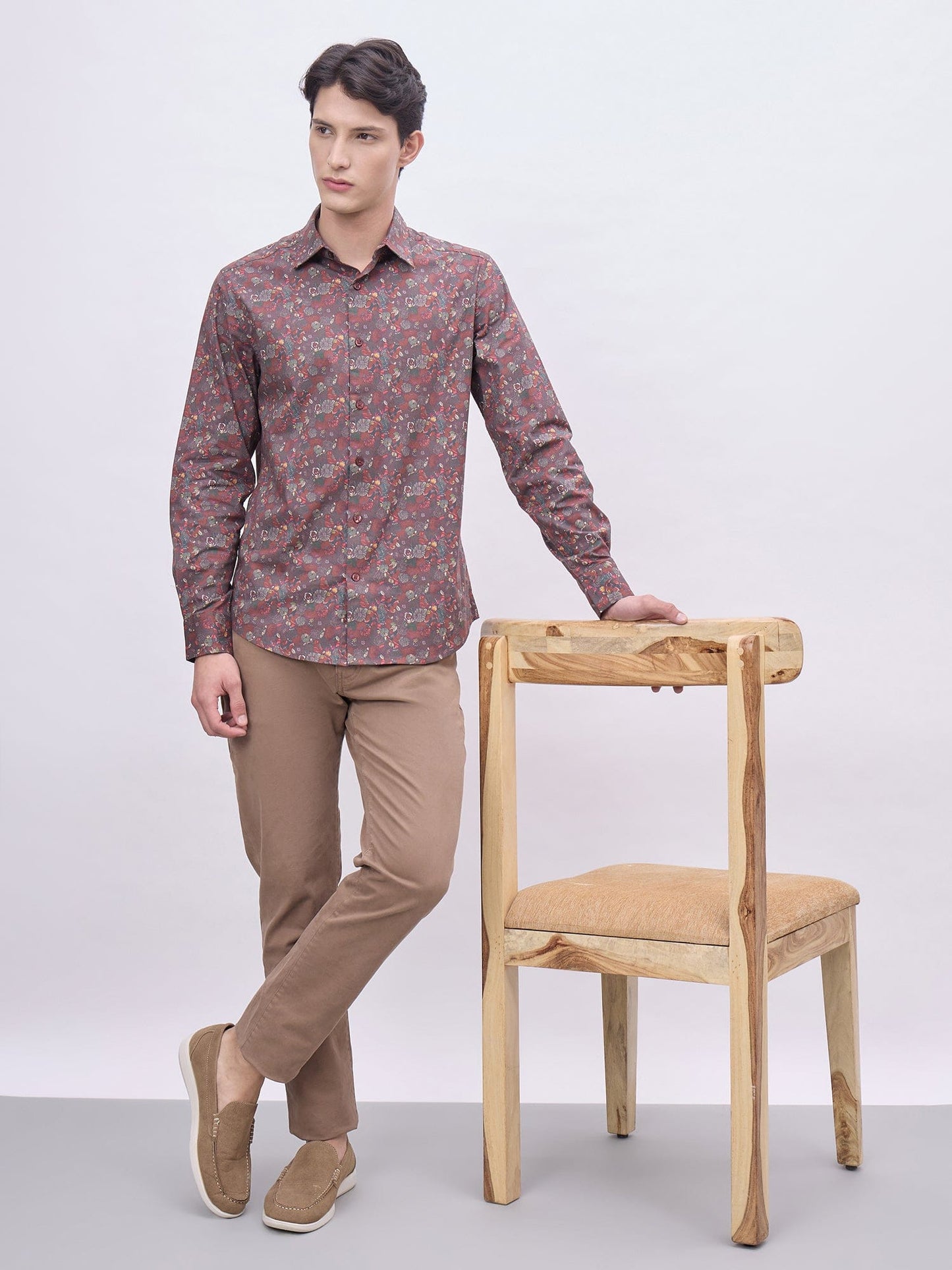 Iconic Men Multicolor Printed Collar Shirt