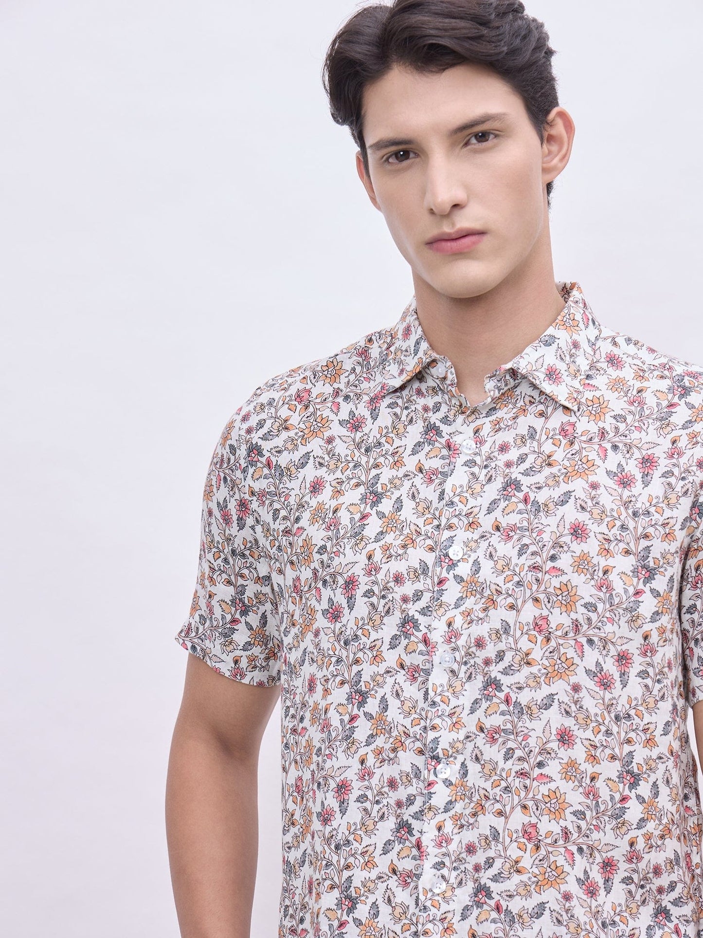 Iconic Men Multicolor Printed Collar Shirt