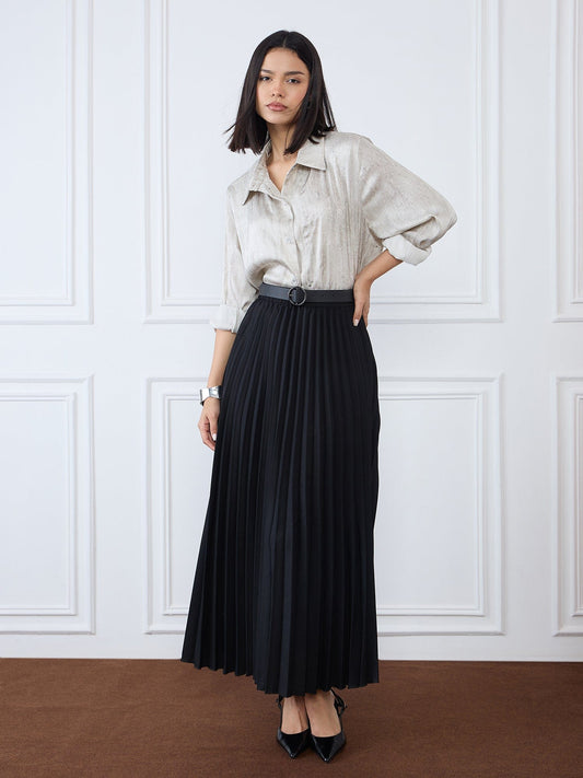 Iconic Women Grey Collar Shirt