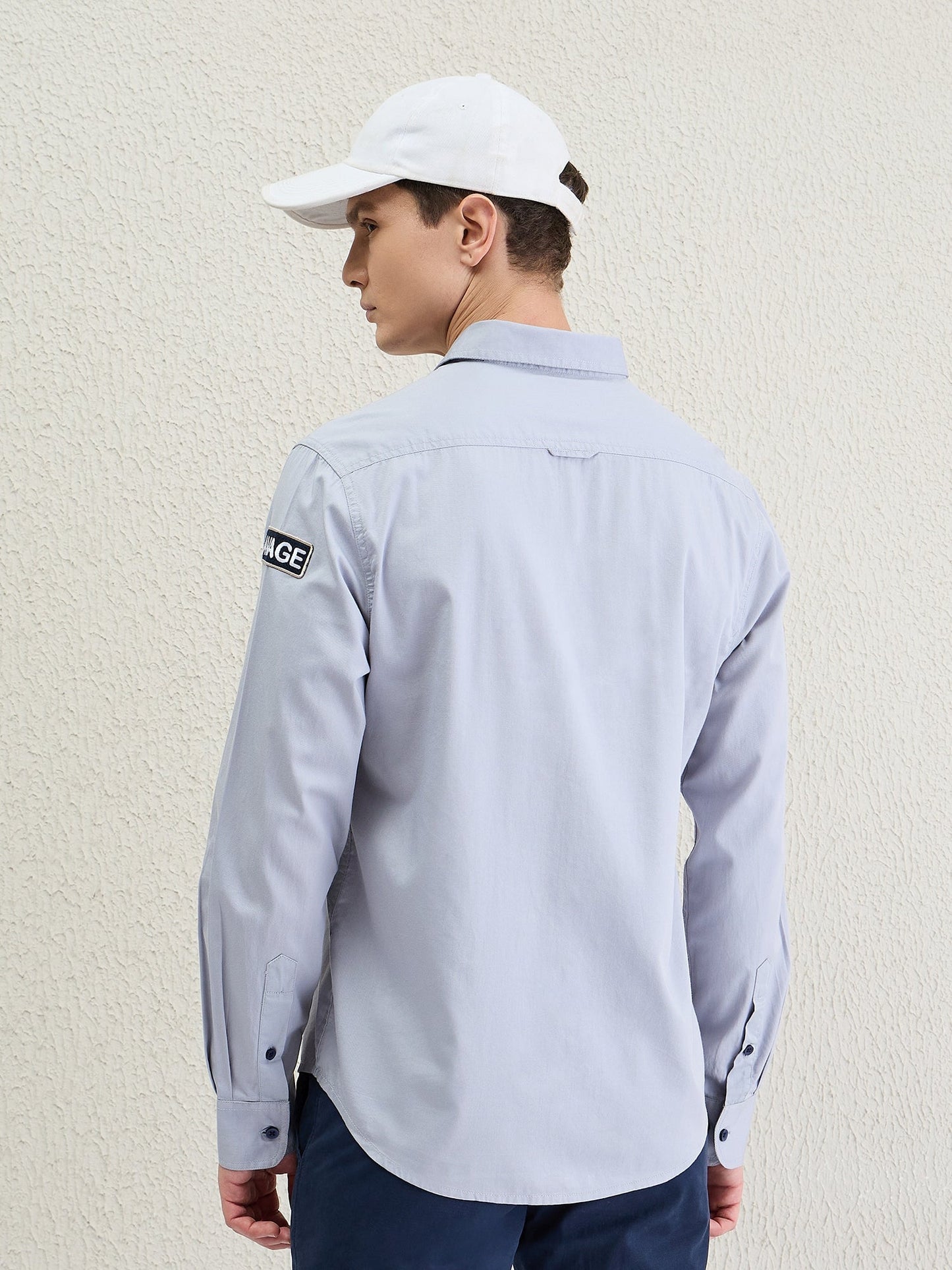 Iconic Men Grey Shirt