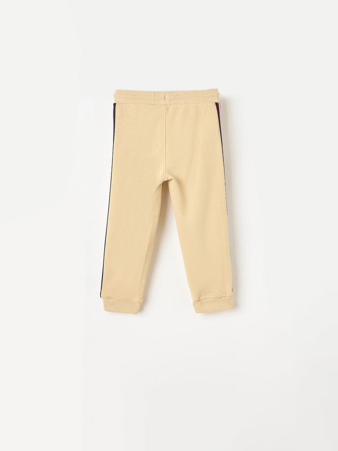 Blue Giraffe Boys Beige Regular Fit Solid Jogger
