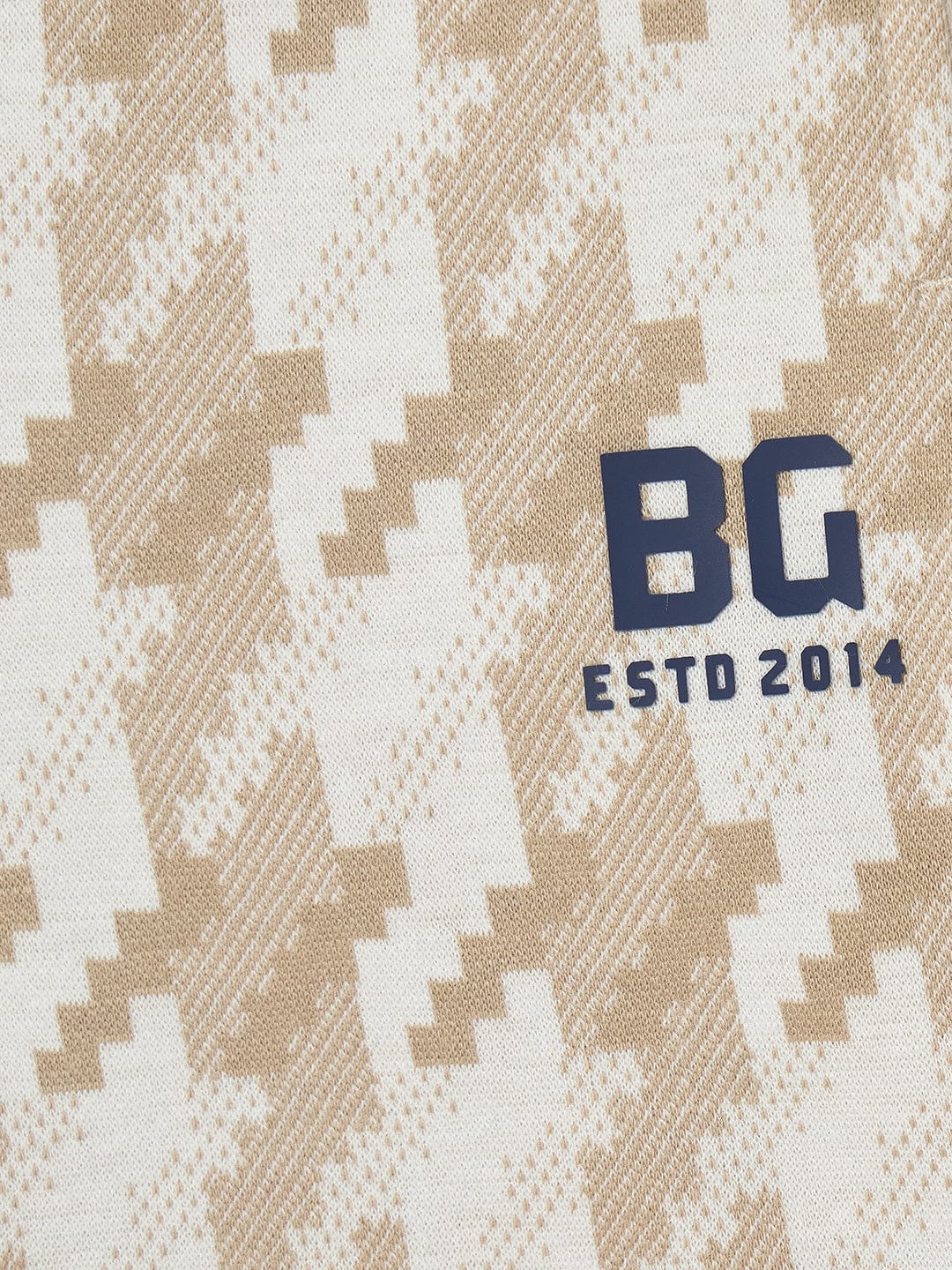 Blue Giraffe Boys White Regular Fit Solid Shorts