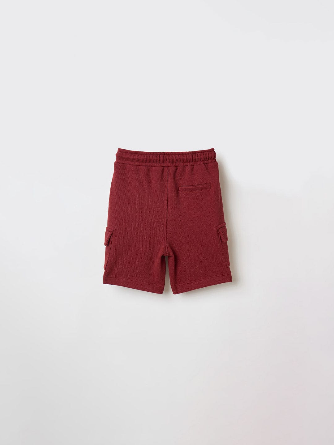 Blue Giraffe Boys Red Regular Fit Solid Shorts