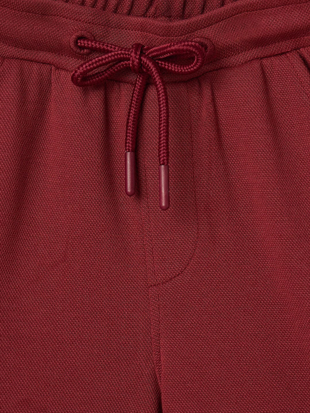 Blue Giraffe Boys Red Regular Fit Solid Shorts