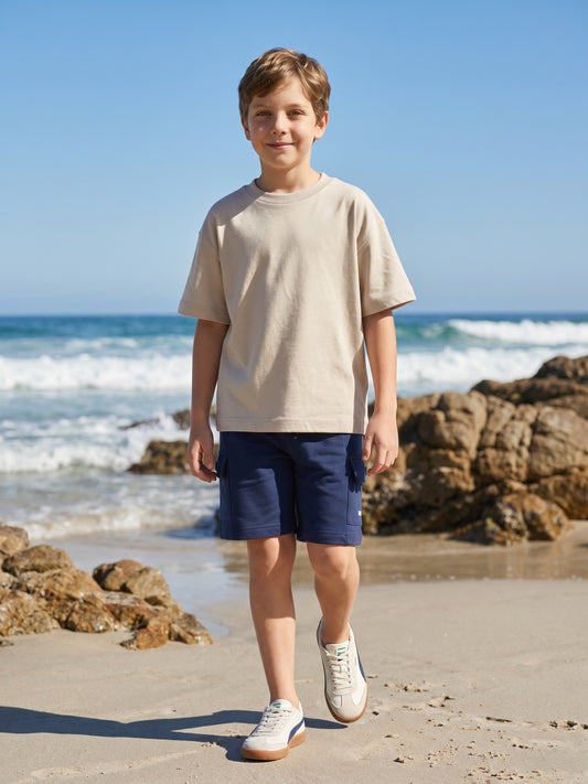Blue Giraffe Boys Blue Shorts