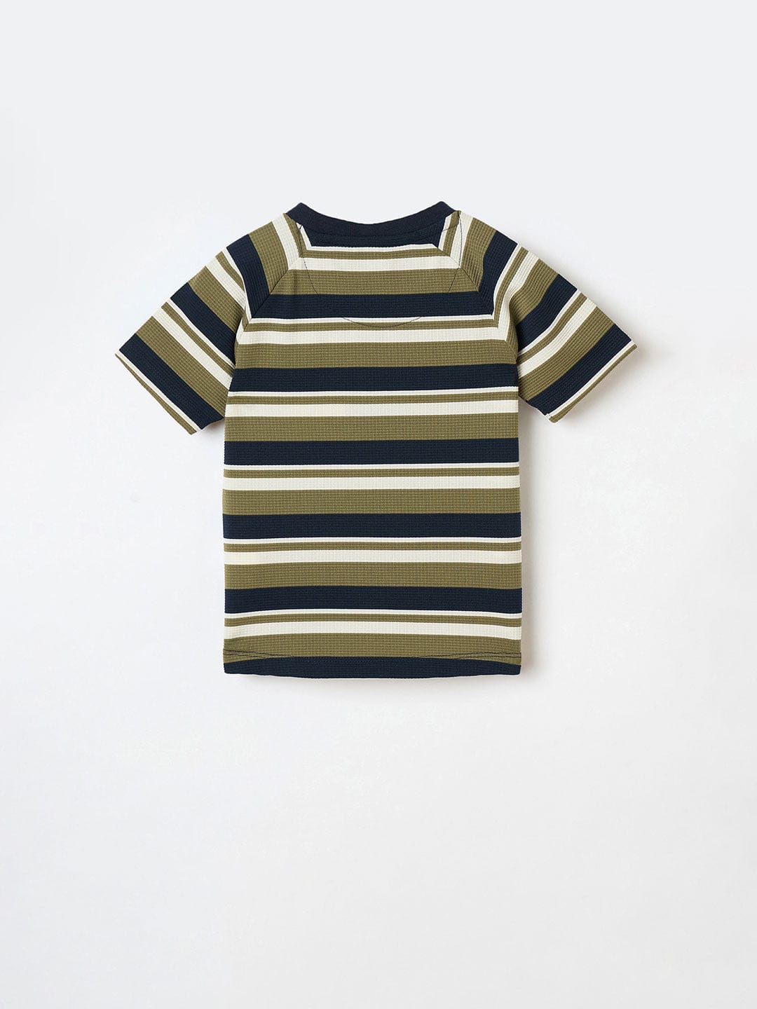 Blue Giraffe Boys Green Solid Tshirt