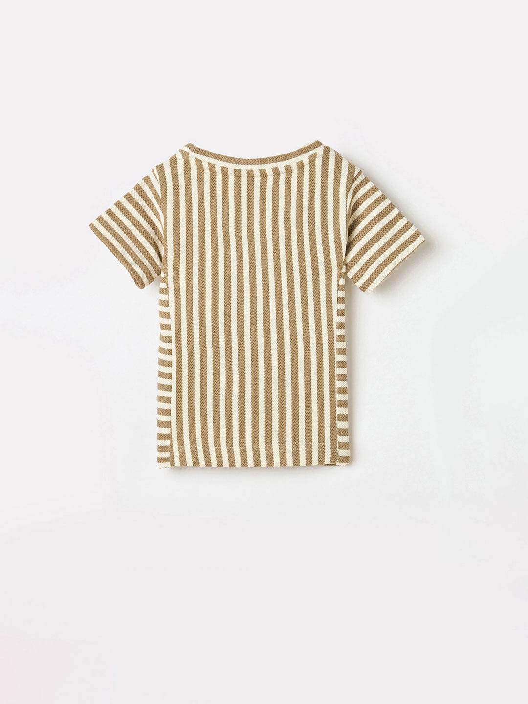 Blue Giraffe Boys White Solid Tshirt