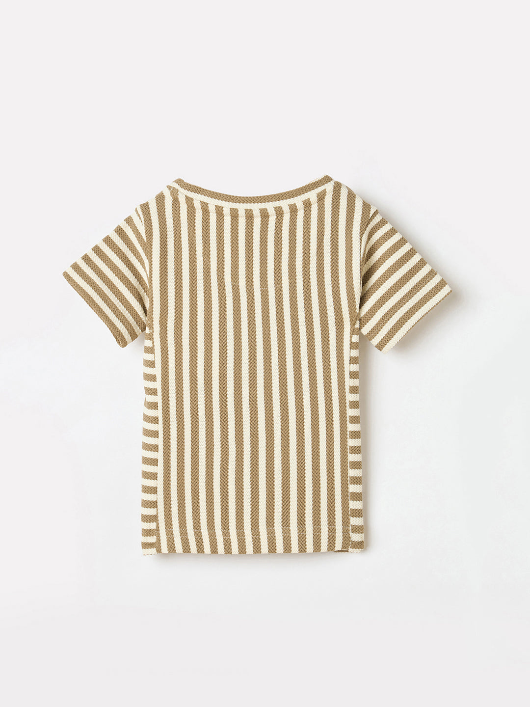 Blue Giraffe Boys White Solid Tshirt