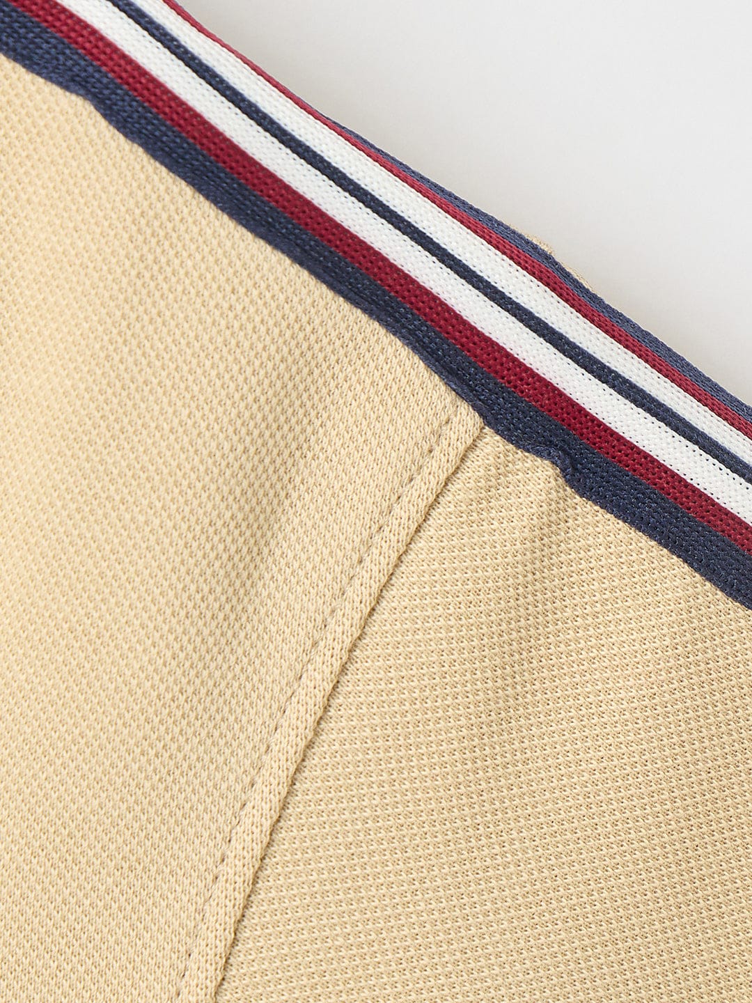 Blue Giraffe Boys Beige Solid Tshirt