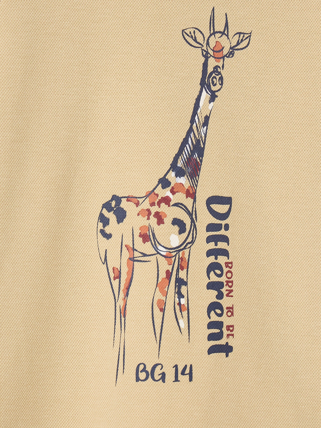 Blue Giraffe Boys Red Solid Tshirt