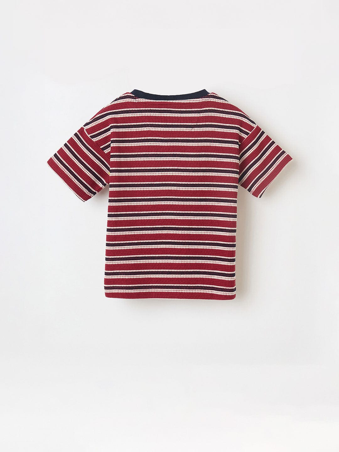 Blue Giraffe Boys Red Solid Tshirt