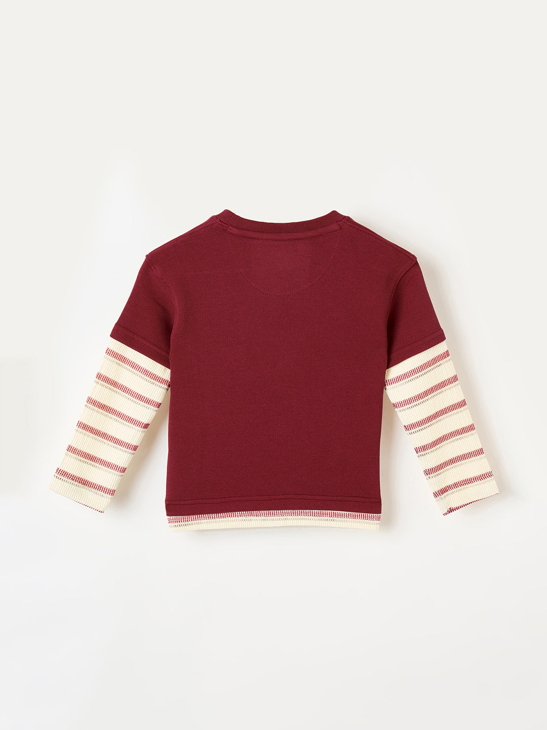 Blue Giraffe Boys Red Solid Tshirt