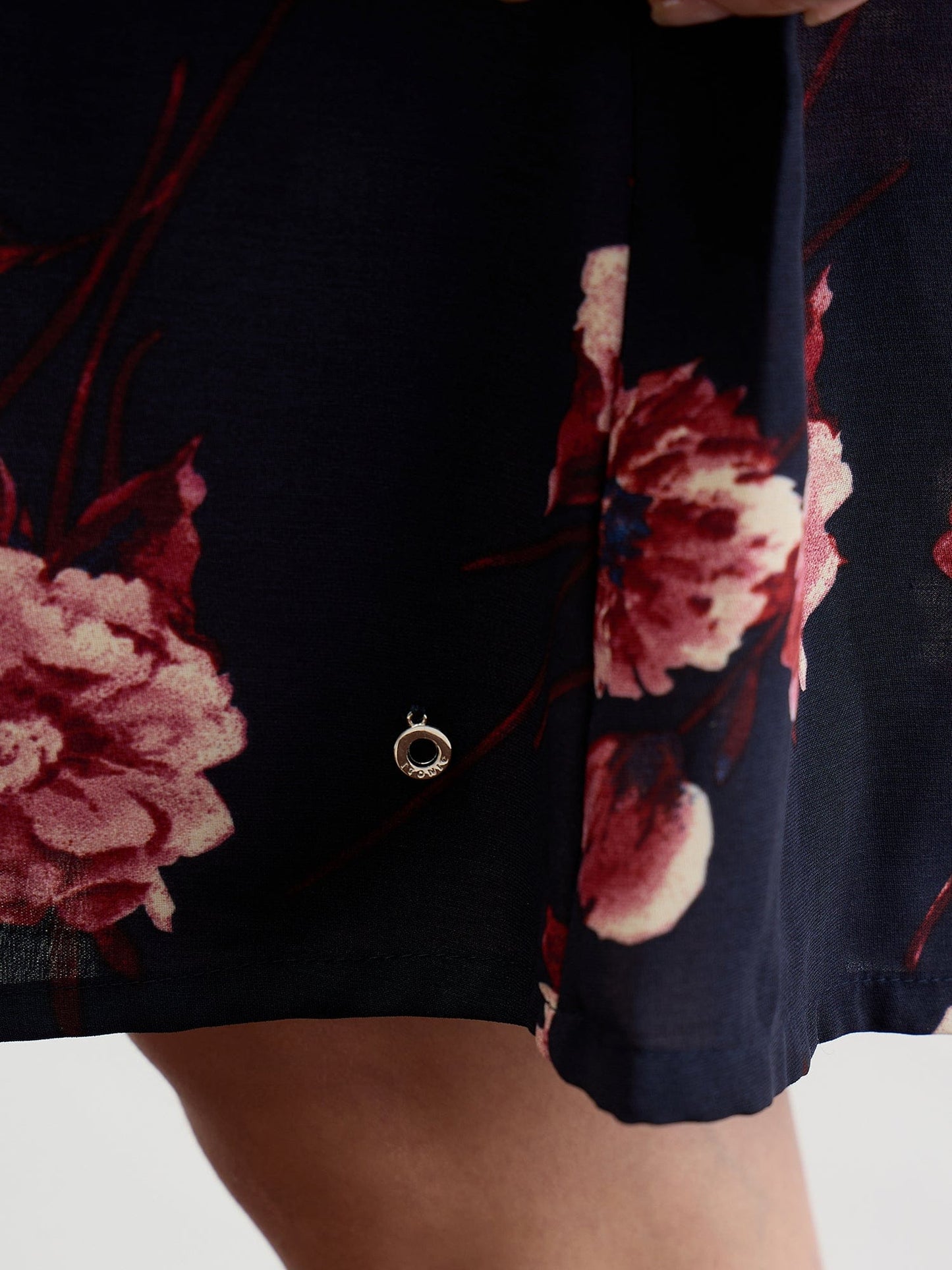 Iconic Women Blue Printed Collar Dress