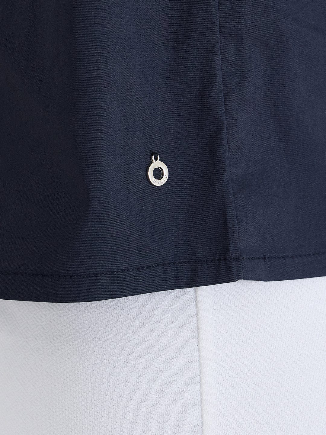 Iconic Women Blue Solid Round Neck Top