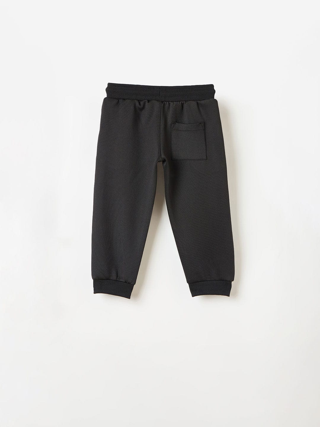 Blue Giraffe Boys Black Regular Fit Graphic Sweatpant