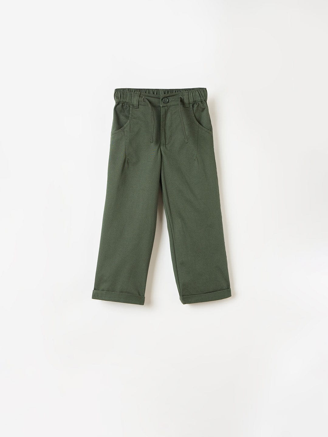 Blue Giraffe Boys Black Regular Fit Solid Trouser