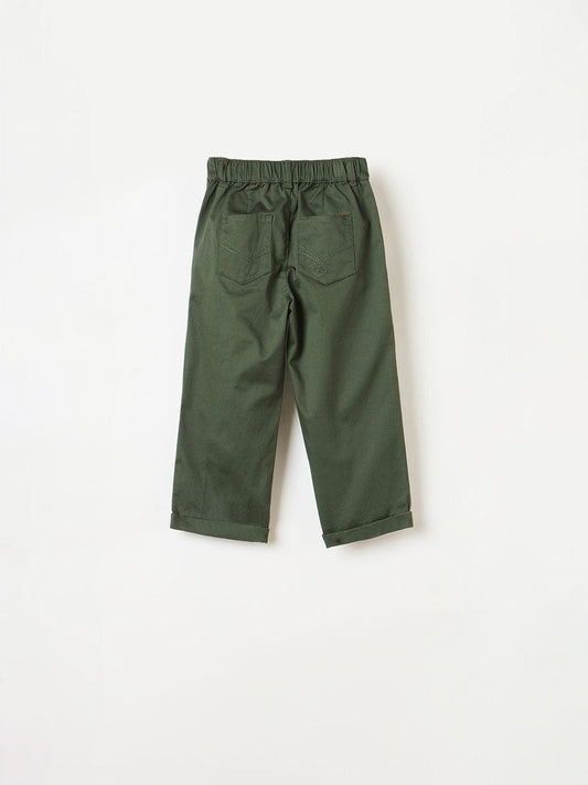 Blue Giraffe Boys Black Regular Fit Solid Trouser