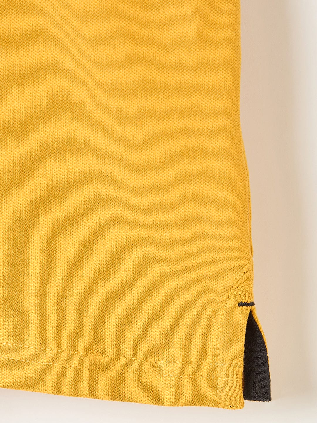 Blue Giraffe Boys Yellow Solid Polo Tshirt