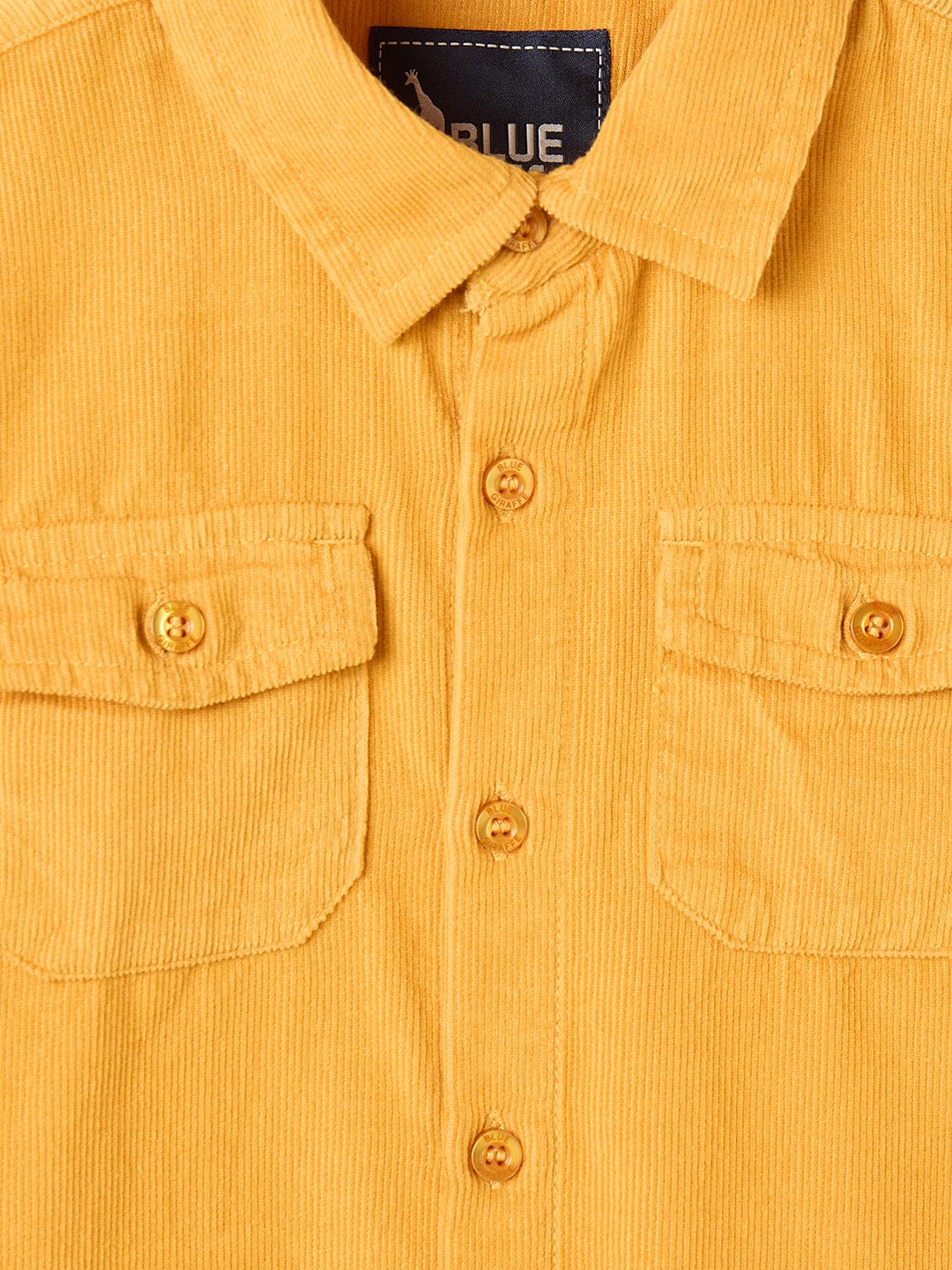 Blue Giraffe Boys Black Checks Lapel Collar Shirt