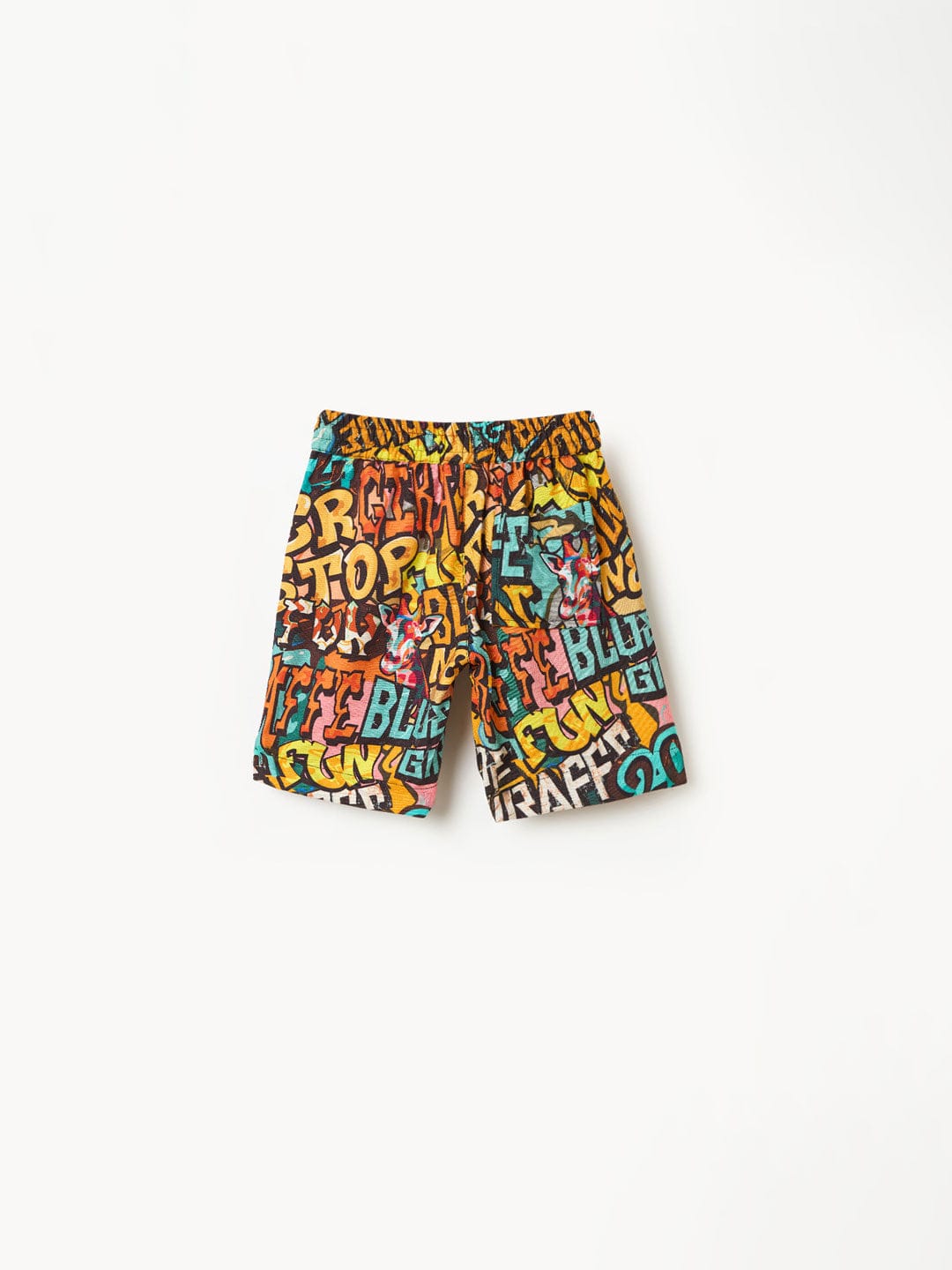 Blue Giraffe Boys Multi Regular Fit Printed Shorts