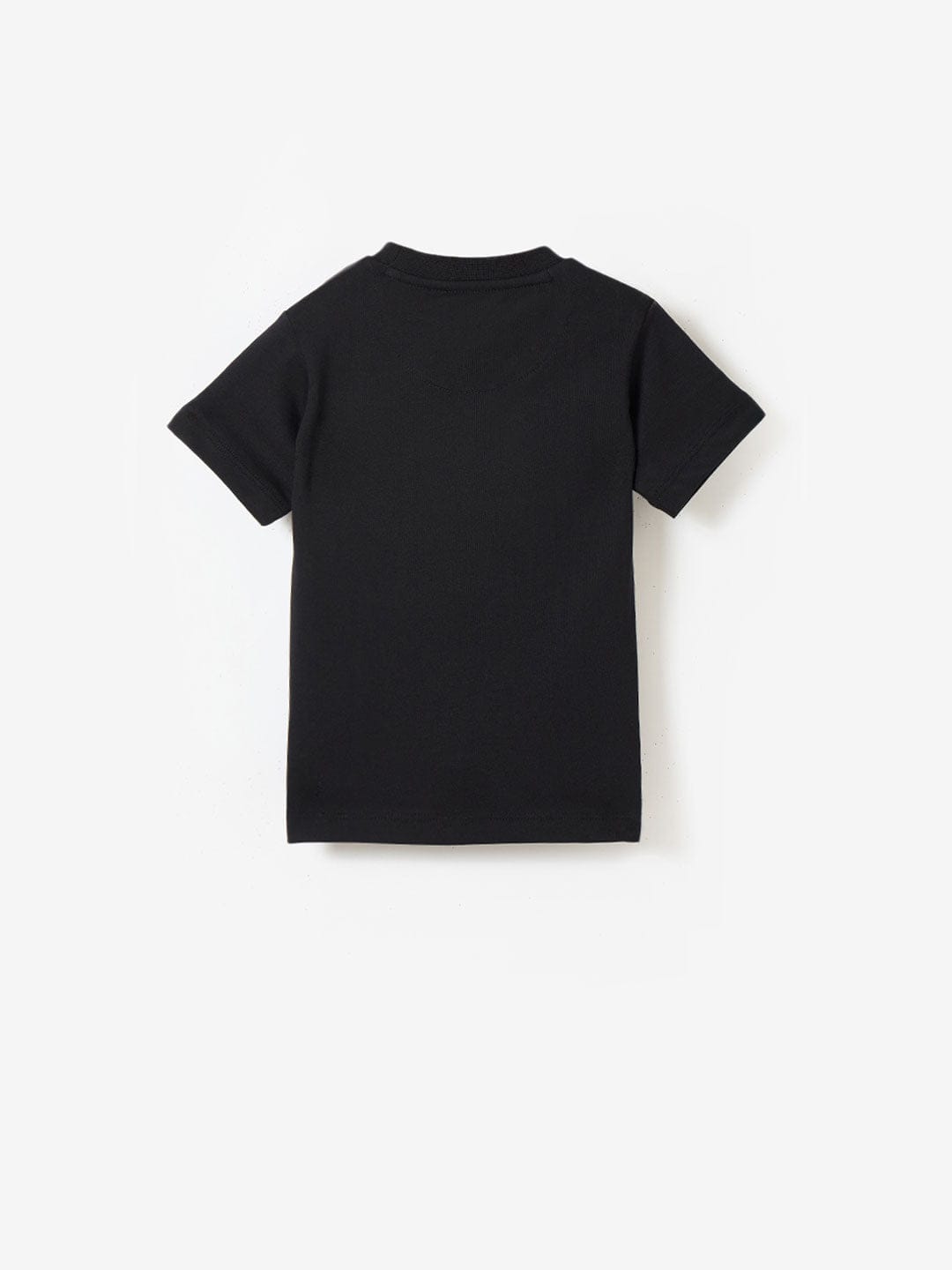 Blue Giraffe Boys Black Graphic Round Neck Tshirt