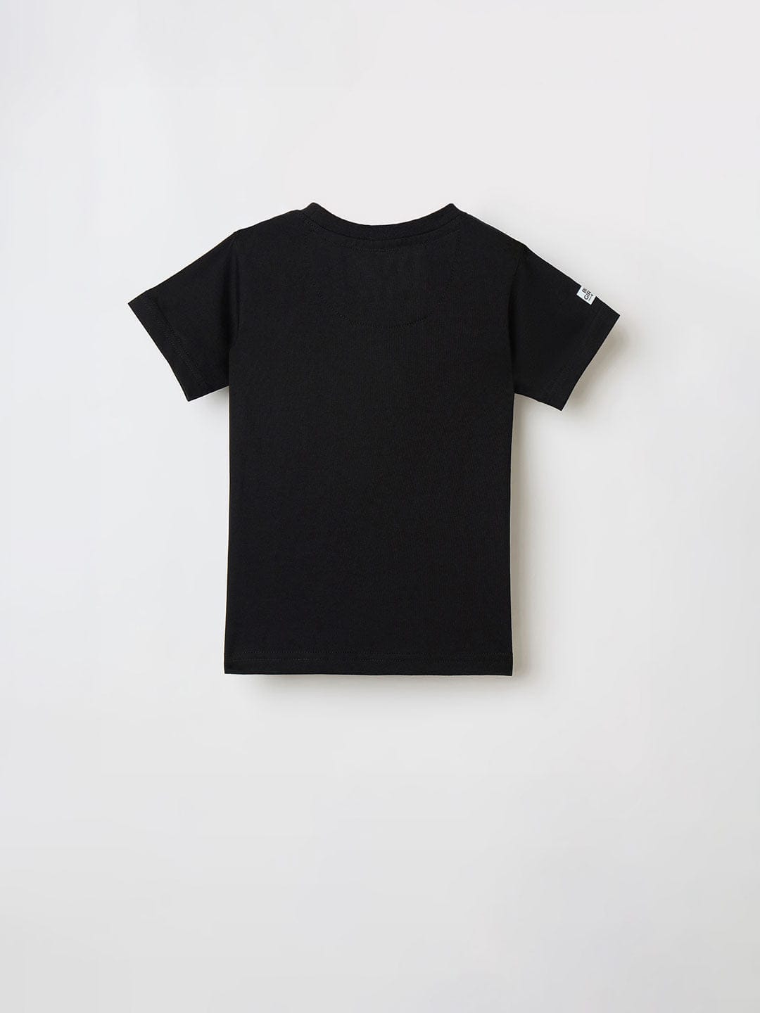 Blue Giraffe Boys Yellow Solid Round Neck Tshirt