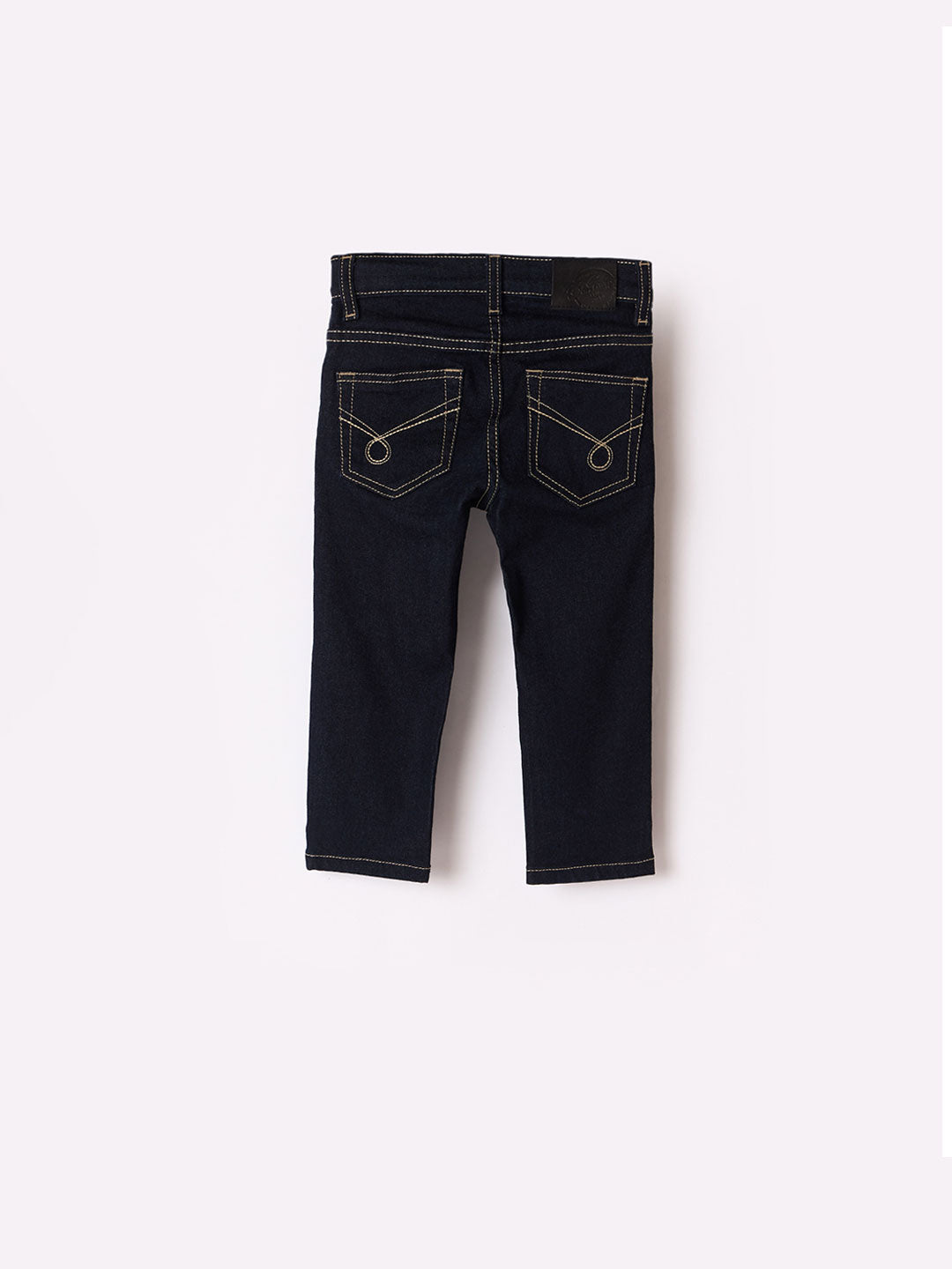 Blue Giraffe Boys Blue Slim Fit Solid Jeans