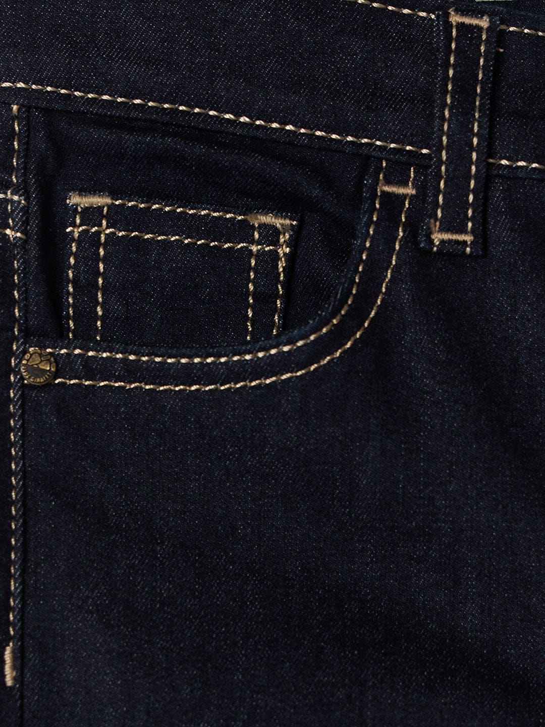 Blue Giraffe Boys Blue Slim Fit Solid Jeans