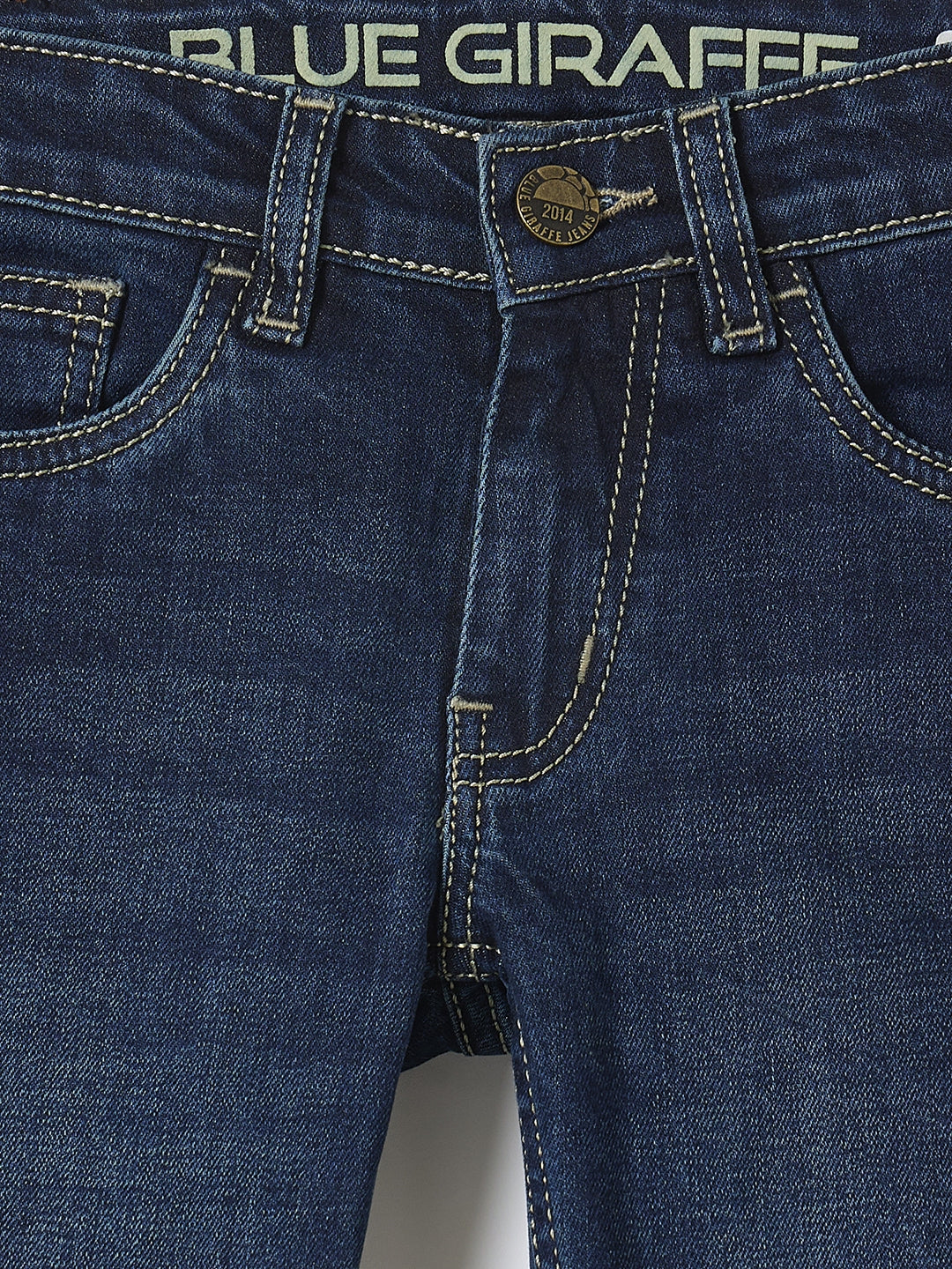 Blue Giraffe Boys Blue Slim Fit Denim Jeans