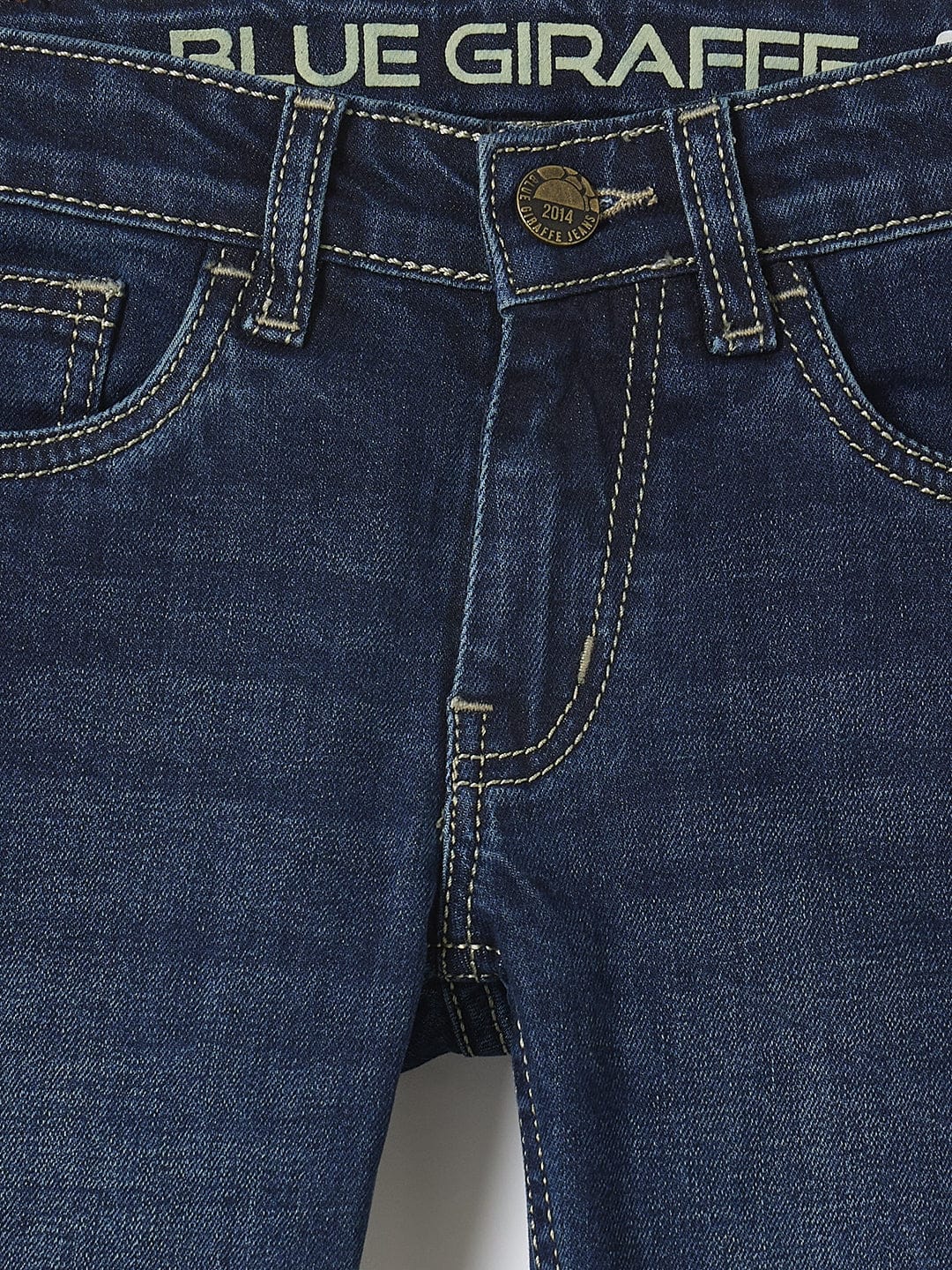 Blue Giraffe Boys Blue Slim Fit Denim Jeans