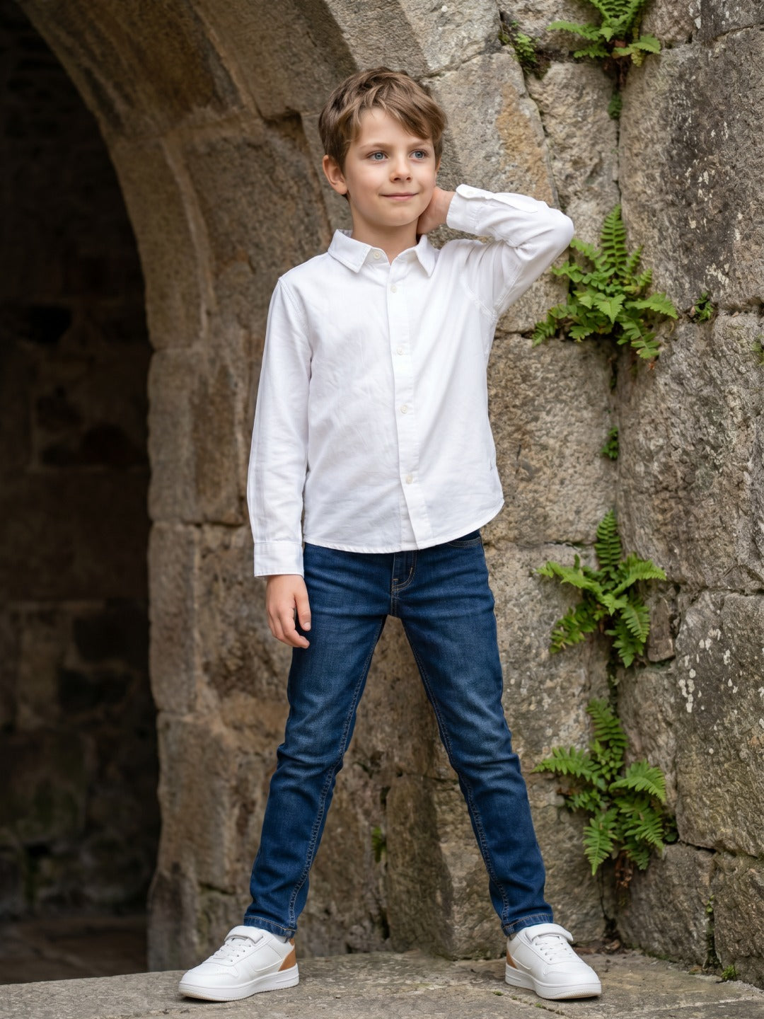 Blue Giraffe Boys Blue Slim Fit Denim Jeans