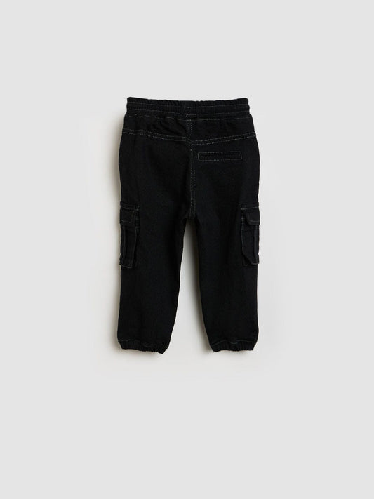 Blue Giraffe Boys Black Jogger Fit Denim Jeans
