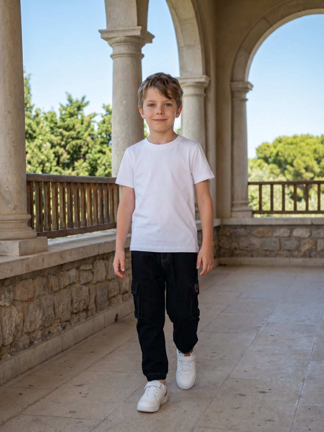 Blue Giraffe Boys Black Jogger Fit Denim Jeans