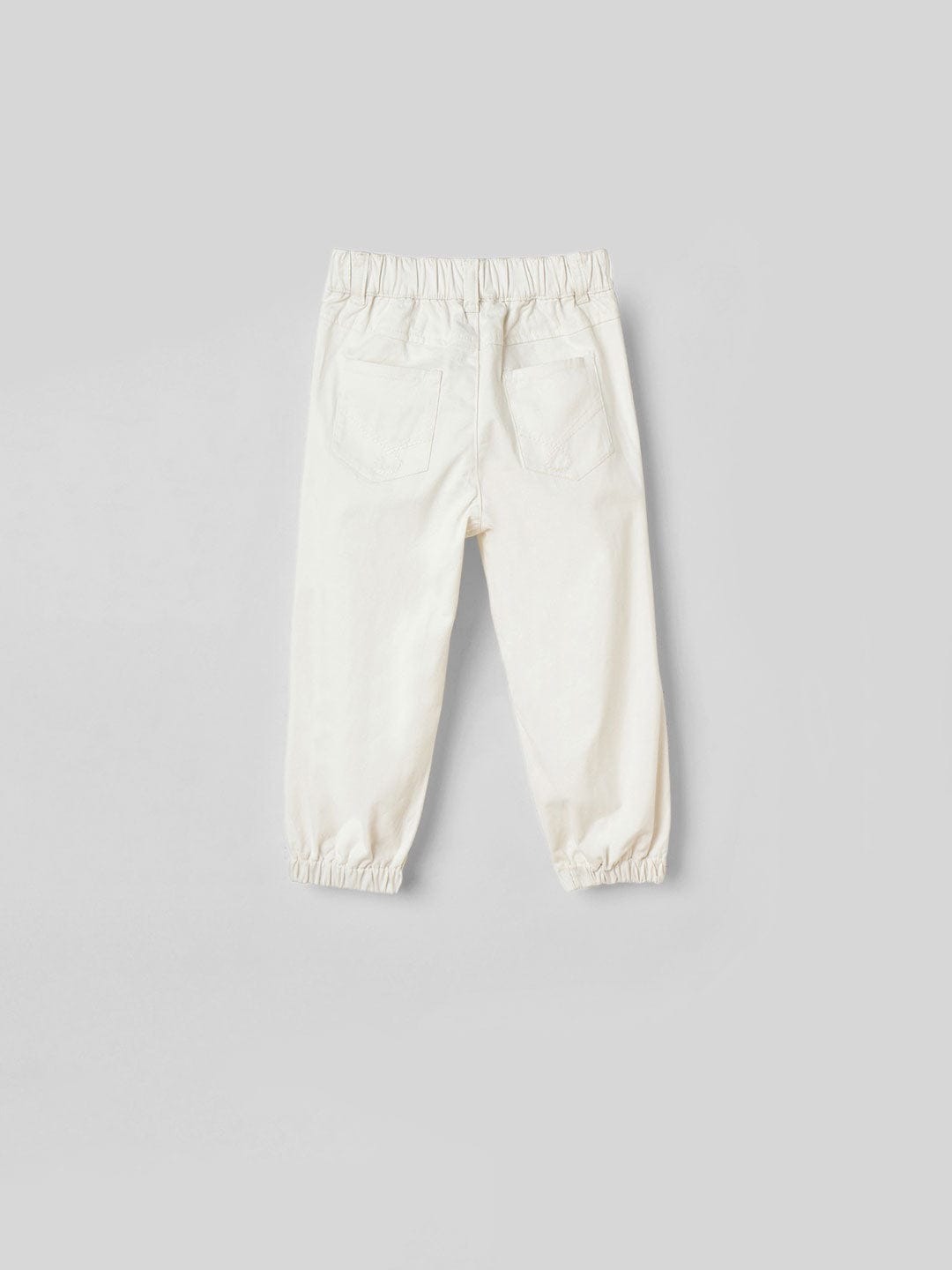 Blue Giraffe Boys White Regular Fit Solid Trouser