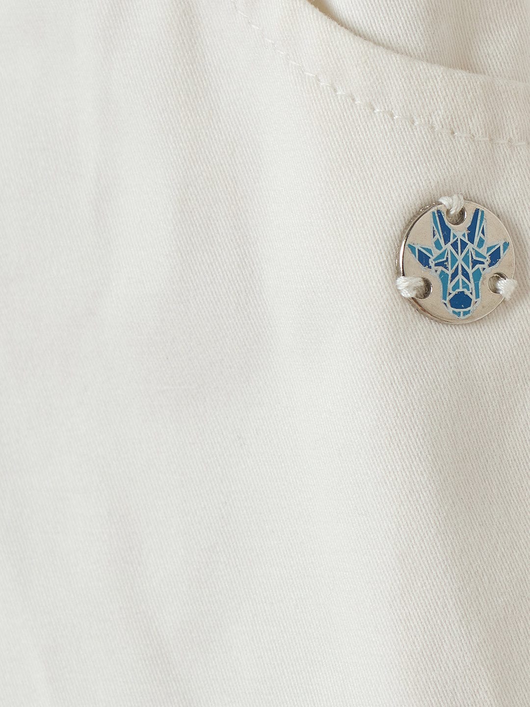 Blue Giraffe Boys White Regular Fit Solid Trouser