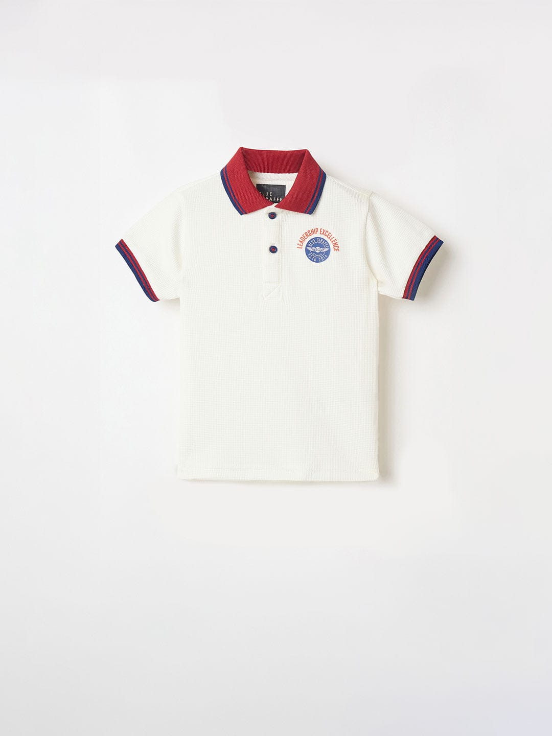 Blue Giraffe Boys Blue Graphic Polo Tshirt