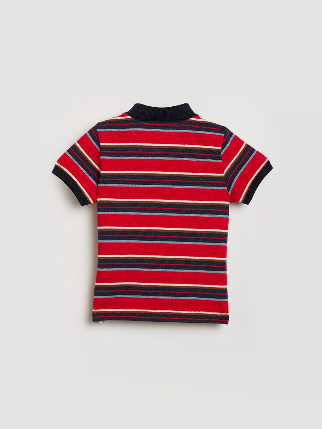 Blue Giraffe Boys Multicolor Striped Polo Tshirt