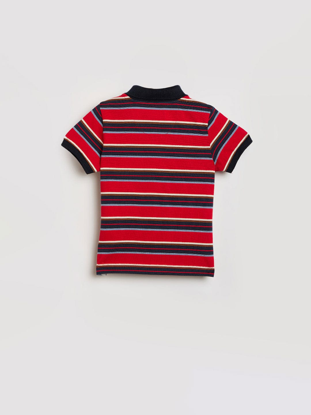 Blue Giraffe Boys Multicolor Striped Polo Tshirt