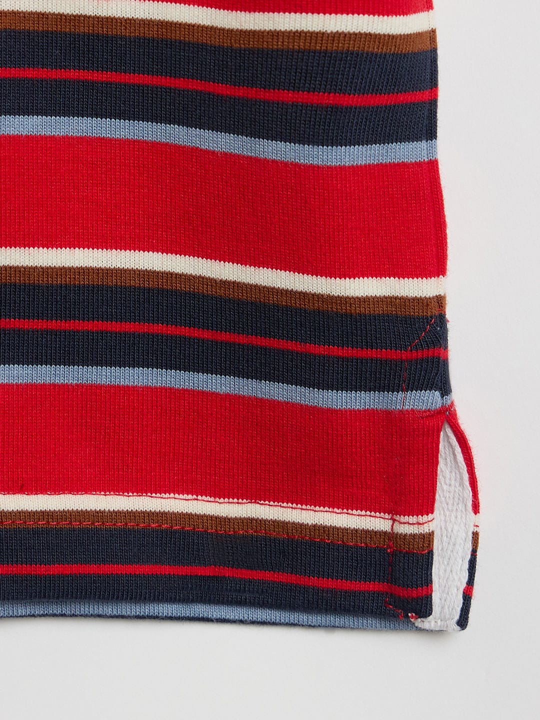 Blue Giraffe Boys Multicolor Striped Polo Tshirt