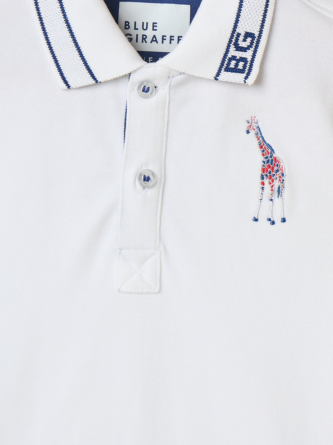 Blue Giraffe Boys Red Solid Polo Tshirt