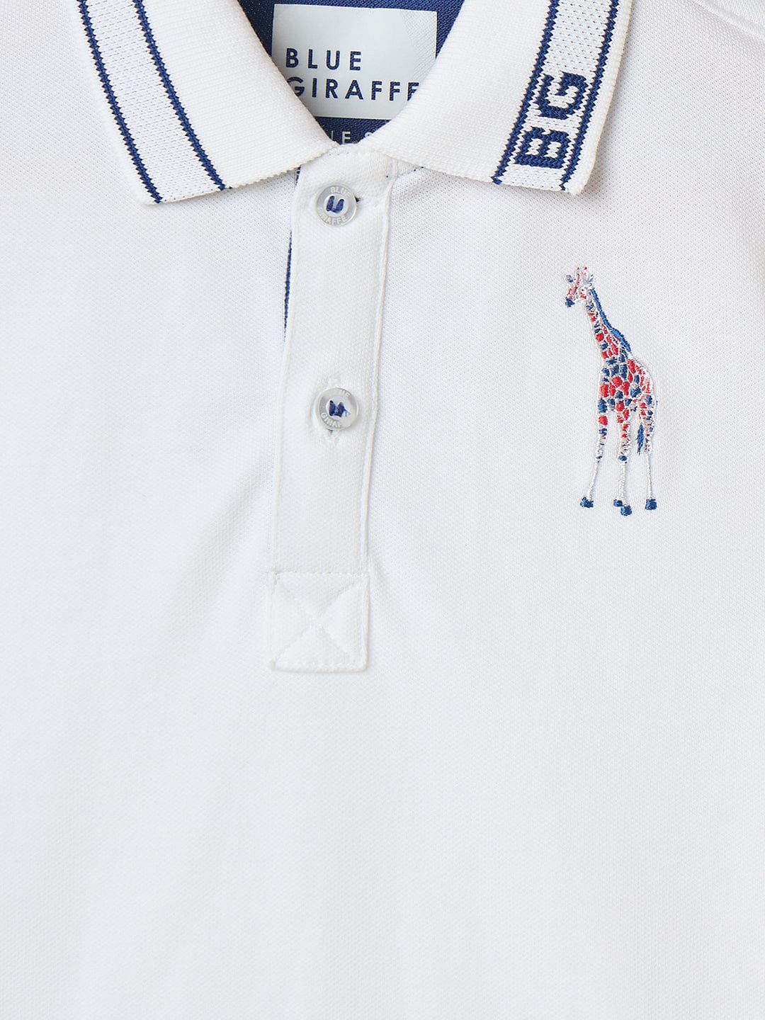 Blue Giraffe Boys Red Solid Polo Tshirt