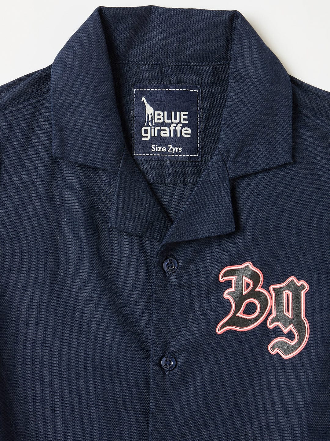 Blue Giraffe Boys Red Graphic Crew Neck Shirt