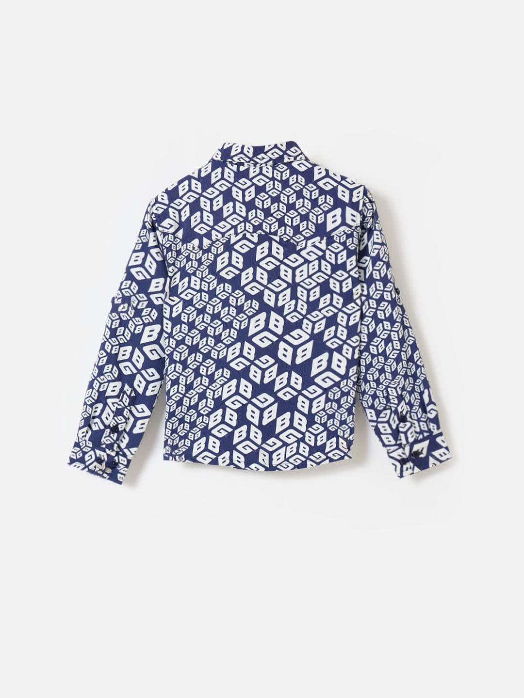 Blue Giraffe Boys Multi Printed Collar Shirt
