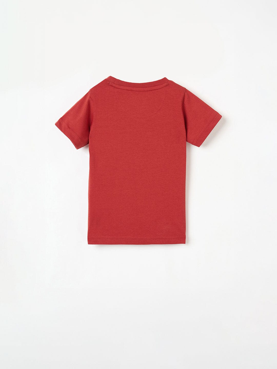 Blue Giraffe Boys White Graphic Round Neck Tshirt