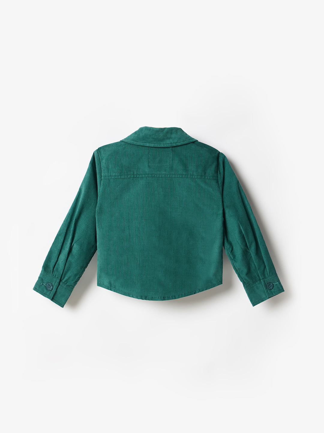 Blue Giraffe Girls Blue Embroidered Collar Jacket