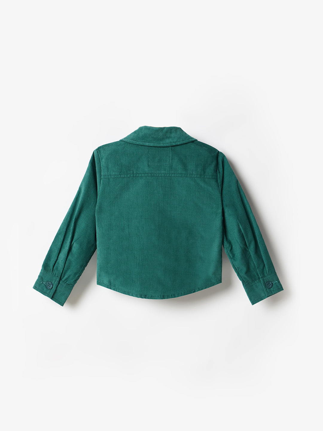 Blue Giraffe Girls Blue Embroidered Collar Jacket