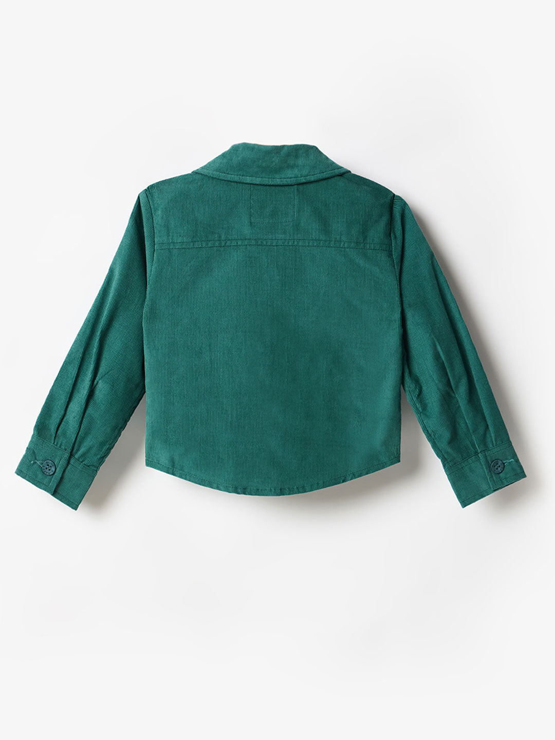 Blue Giraffe Girls Blue Embroidered Collar Jacket