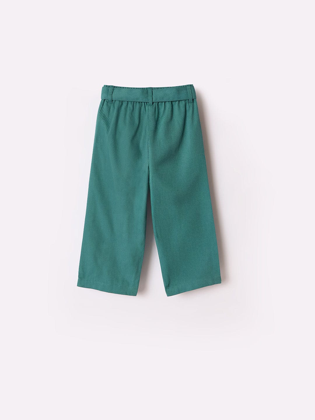 Blue Giraffe Girls Blue Slim Fit Solid Trouser