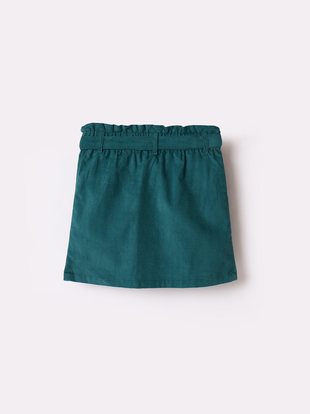 Blue Giraffe Girls Blue Regular Fit Solid Skirt